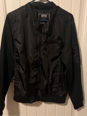 Men's Black Bomber Jacket - Classic Bomber Style